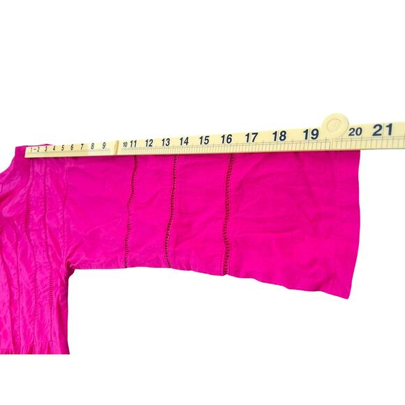 Catherine Malandrino Pink Cotton Tassel Hem Boho Dress - Size Small - Picture 7 of 9